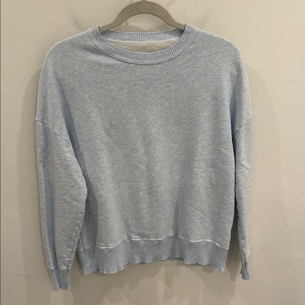 FRANK & EILEEN TEE LAB MINERAL WASH BLUE HENLEY PULLOVER 100% cotton OVERSIZED - Picture 2 of 8